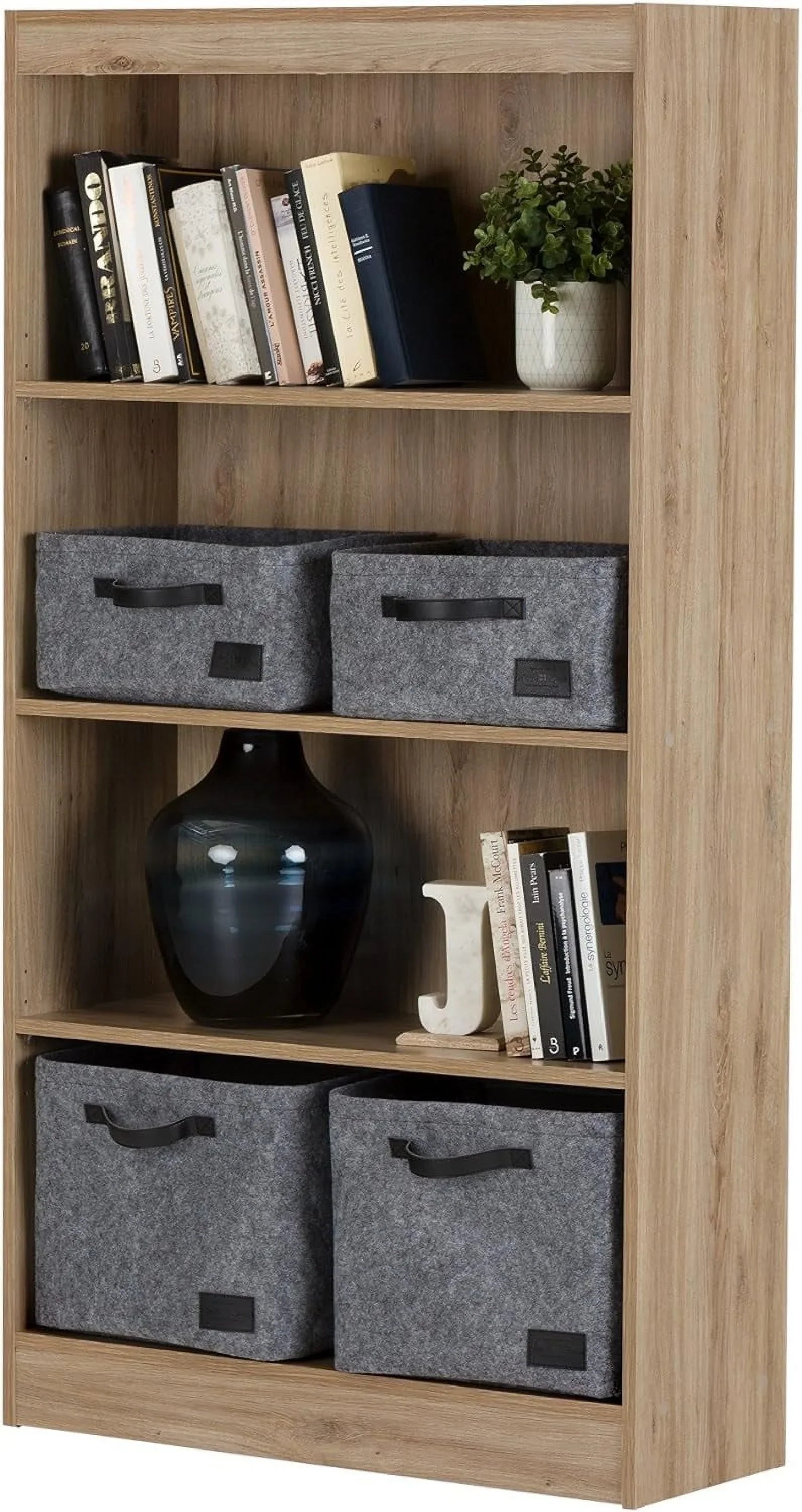 Axess 4-Shelf Bookcase-Morgan Cherry, 58-Inch