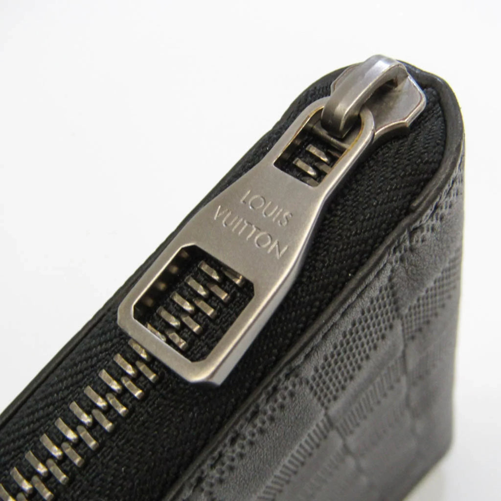 Pre-Owned Louis Vuitton Damier Infini Zippy Wallet Vertical N63548 Men's Damier Infini Long Wallet (bi-fold) Onyx (Good)