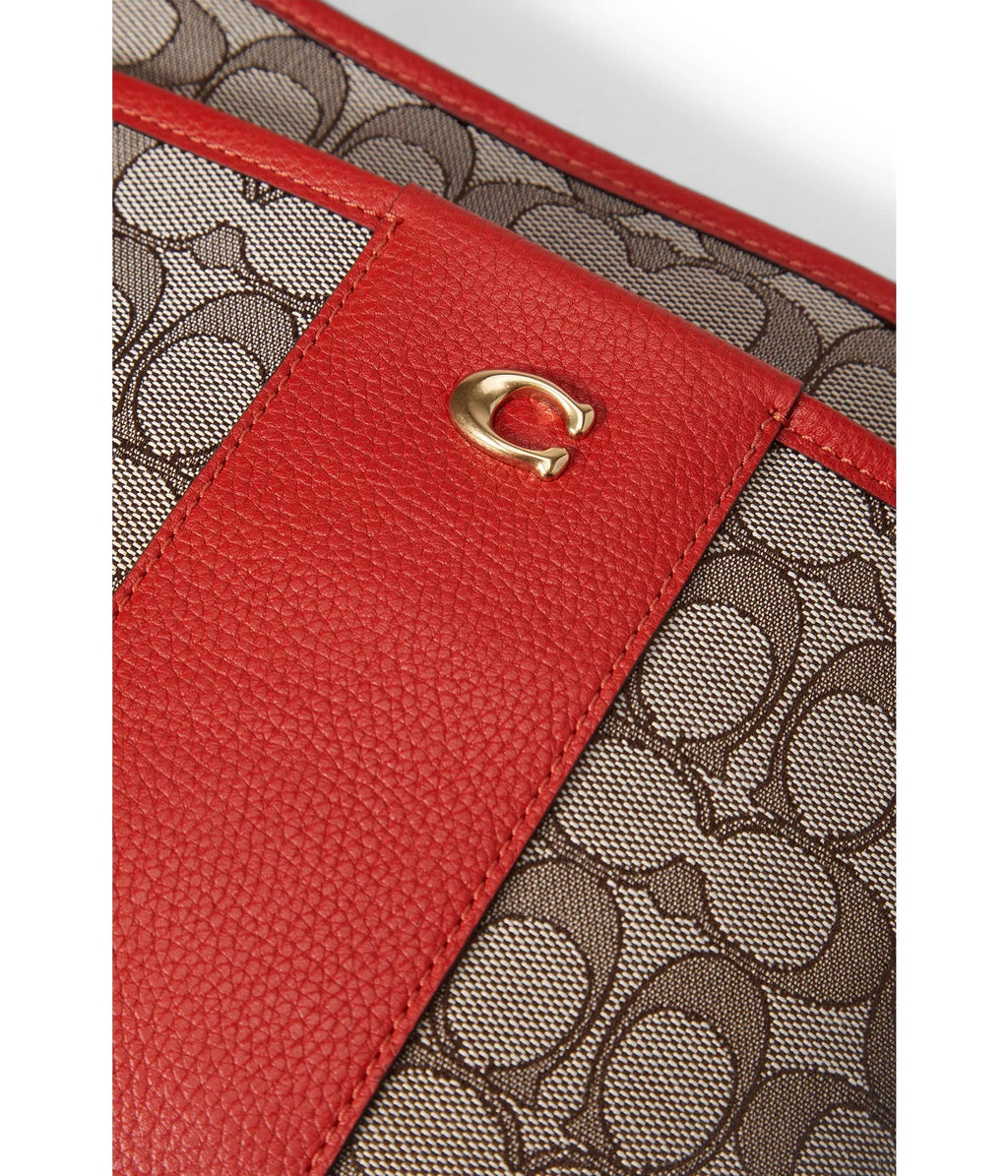 Coach Ladies Jacquard Kitt Coach Print Crossbody Bag