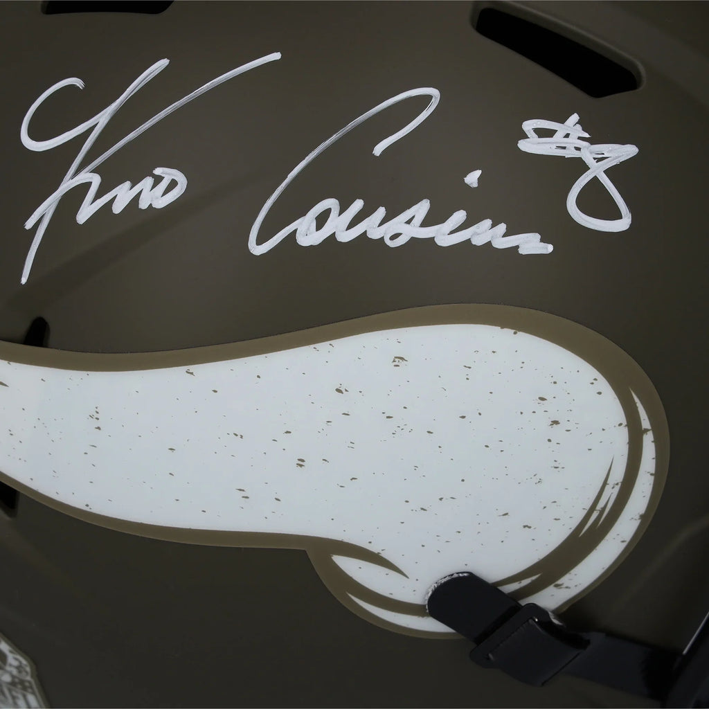 Kirk Cousins Minnesota Vikings Autographed Riddell 2022 Salute to Service Speed Replica Helmet - Fanatics Authentic Certified