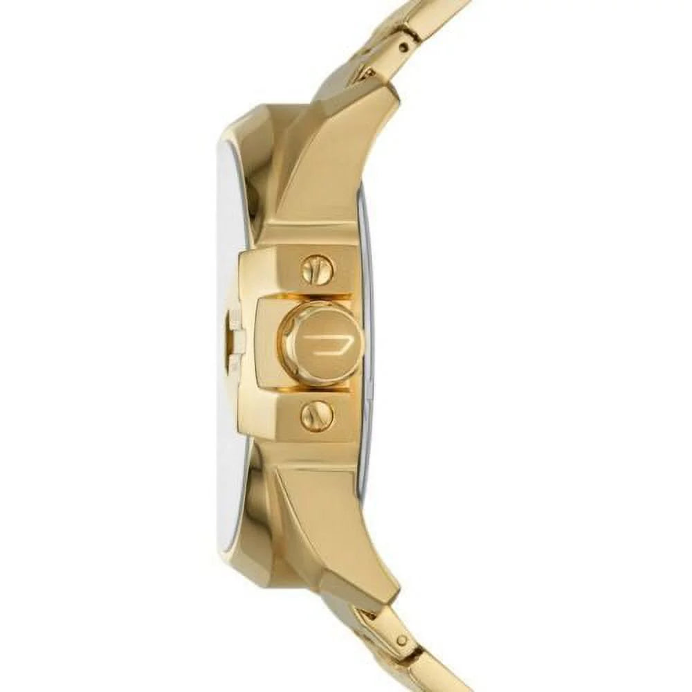 DIESEL UBER CHIEF MEN'S GOLD TONE STAINLESS MULTI TIME WATCH DZ7447