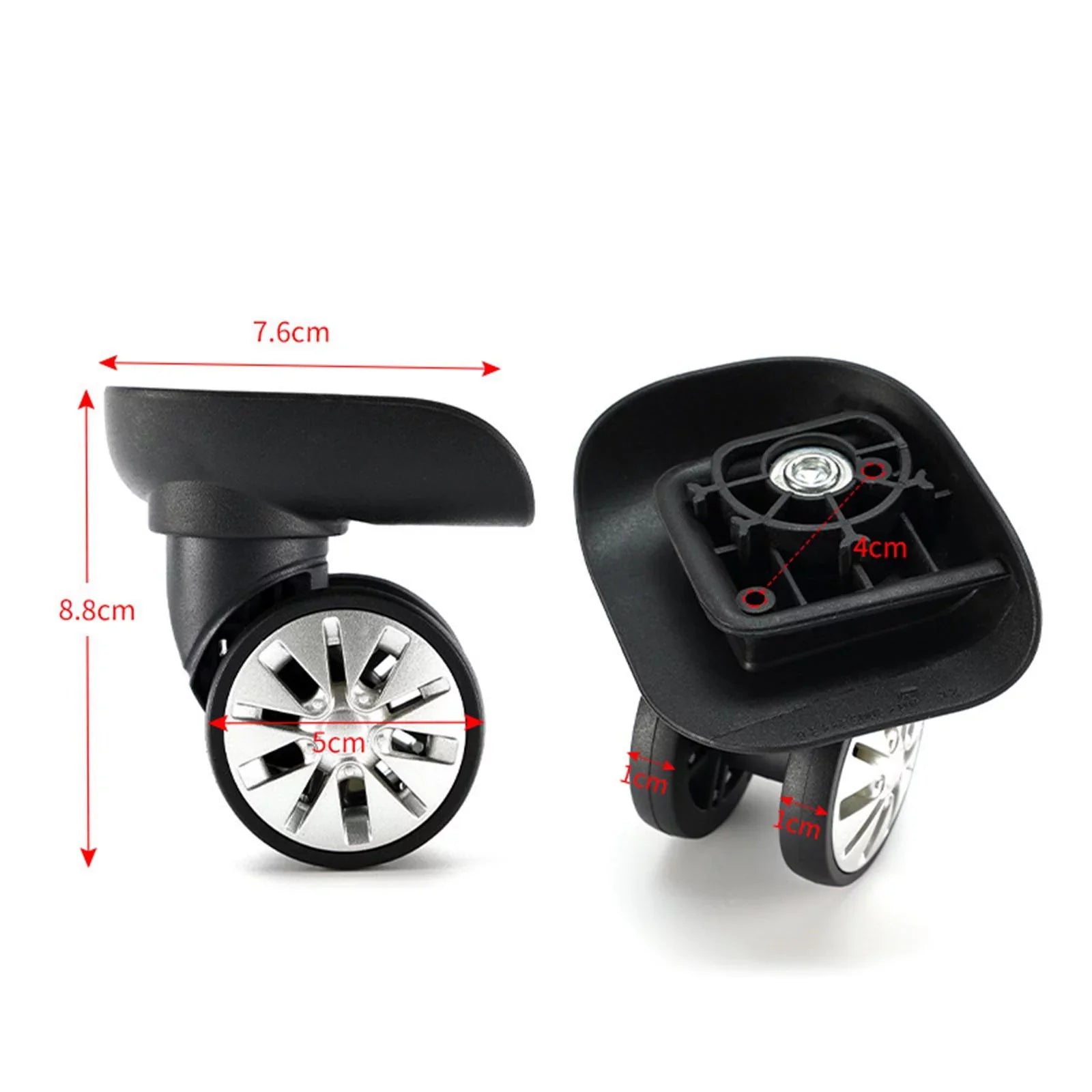 4Pcs Luggage Wheels Replacement Caster Wheels for Trolley Case Suitcase Bag