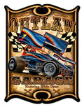 Outlaw Sprint Vintage Sign “Made in the USA with heavy gauge steel"