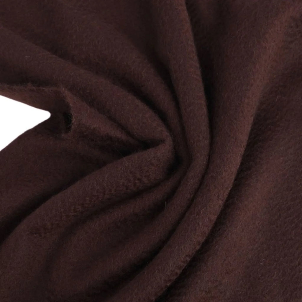 Pre-Owned HERMES scarf 100% cashmere embroidery men's women's dark brown (Good)