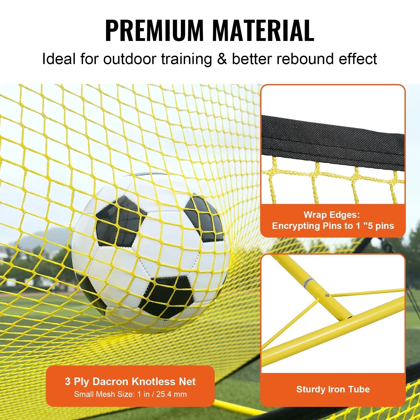 BENTISM 71"x40" Soccer Trainer 2-IN-1 Portable Soccer Rebounder Net Portable Bag