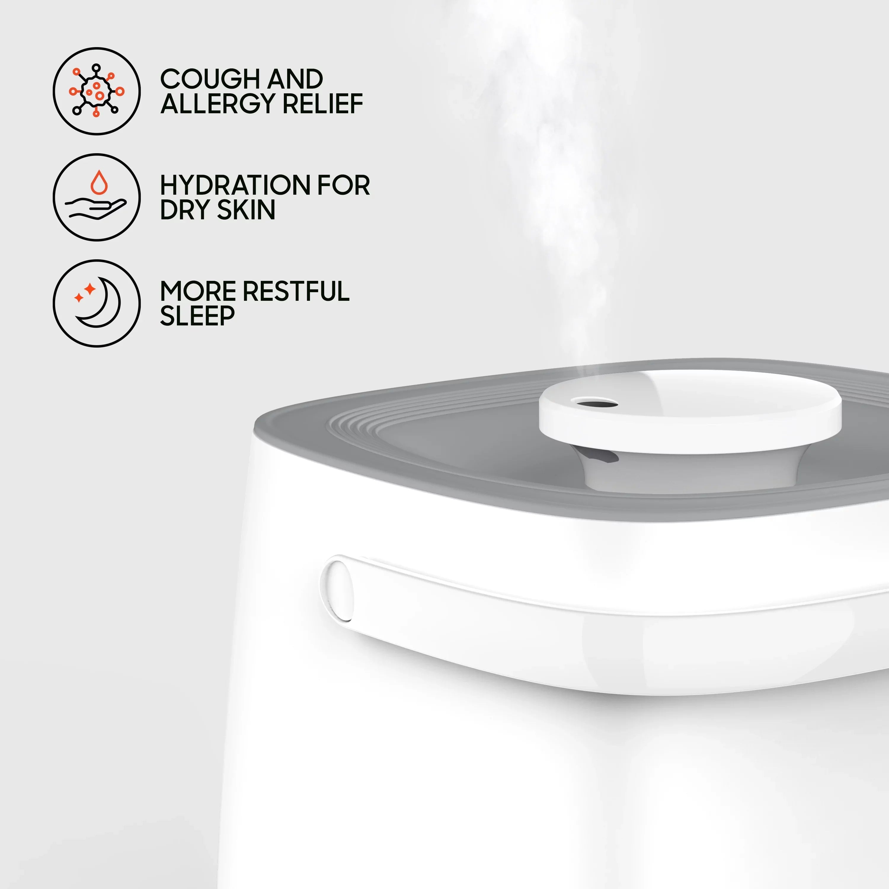 Sharper Image Mist 4 Ultrasonic Humidifier, White (New)