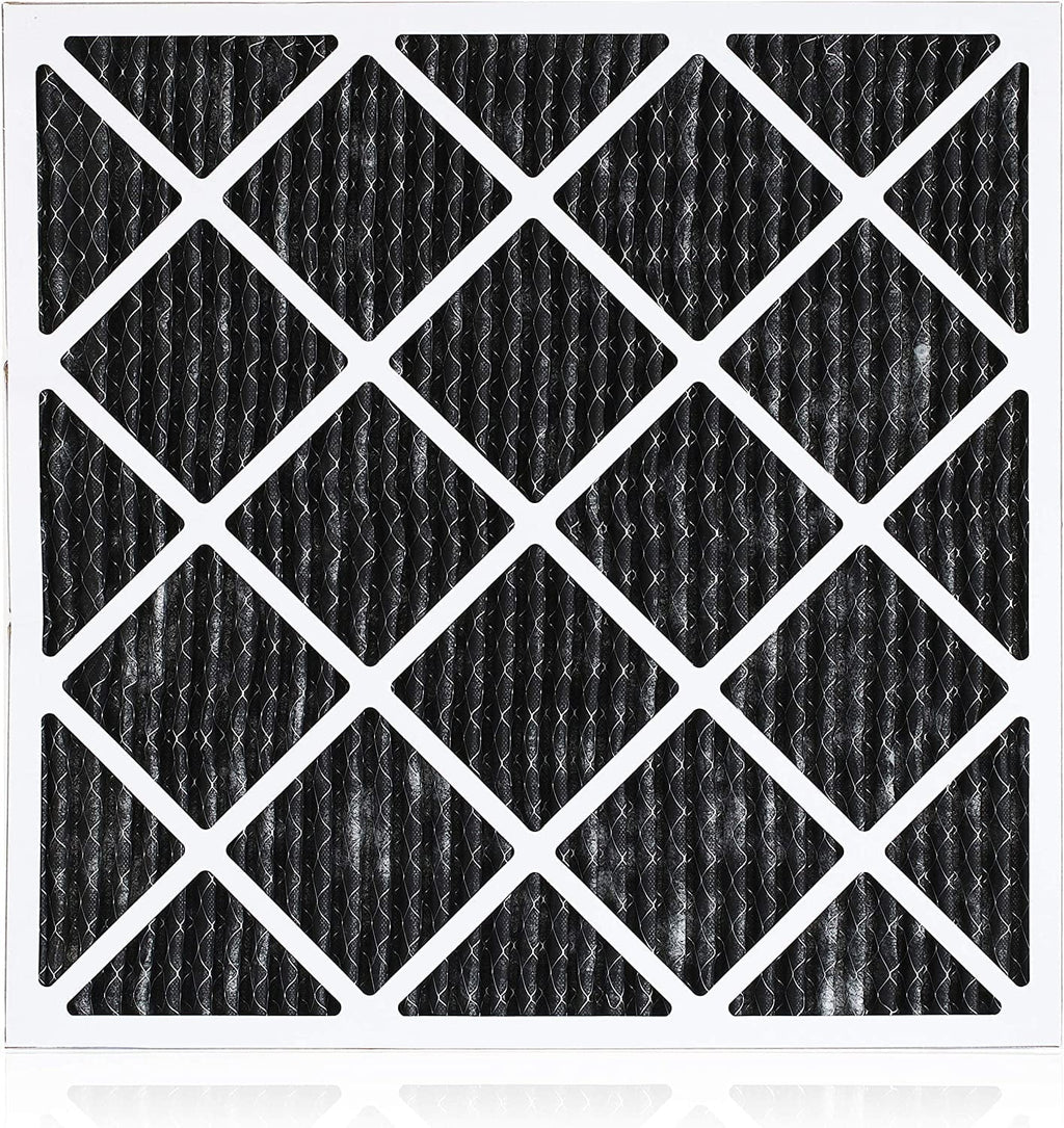 Filterbuy 10x10x1 MERV 8 Odor Eliminator Pleated HVAC AC Furnace Air Filters with Activated Carbon (3-Pack)