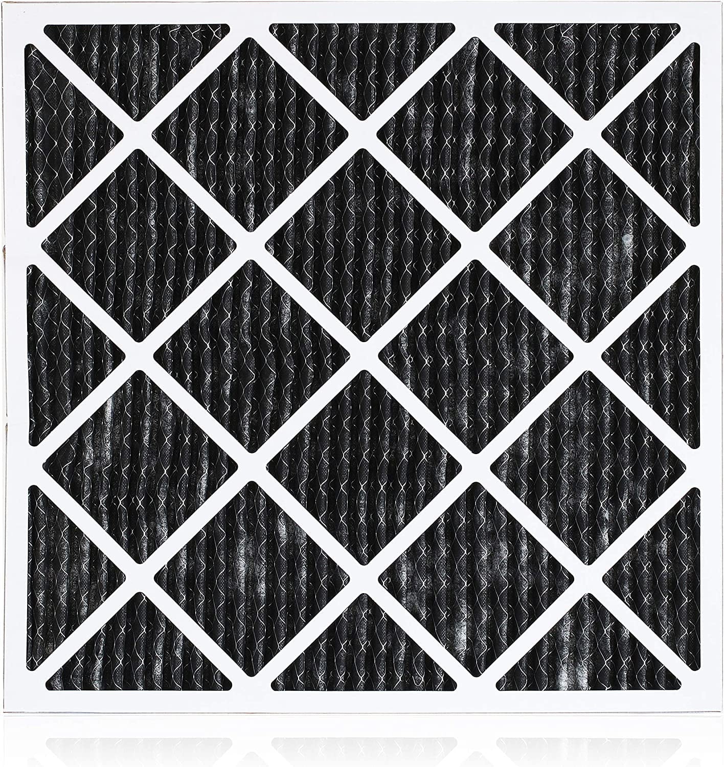 Filterbuy 10x10x1 MERV 8 Odor Eliminator Pleated HVAC AC Furnace Air Filters with Activated Carbon (3-Pack)