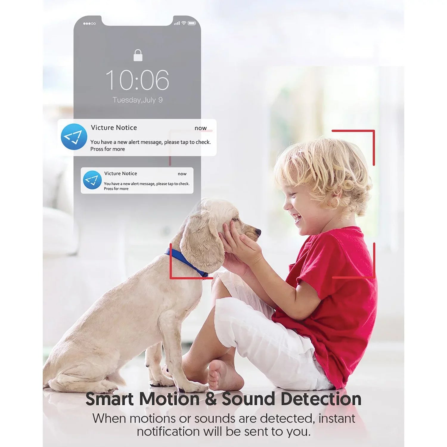 Victure WiFi Baby Monitor, 1080P Indoor Smart Home Security Camera with Color Night Vision, White