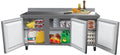 KoolMore 72 in. Commercial Three Door Worktop Refrigerator in Stainless Steel, 16.9 Cu. ft.