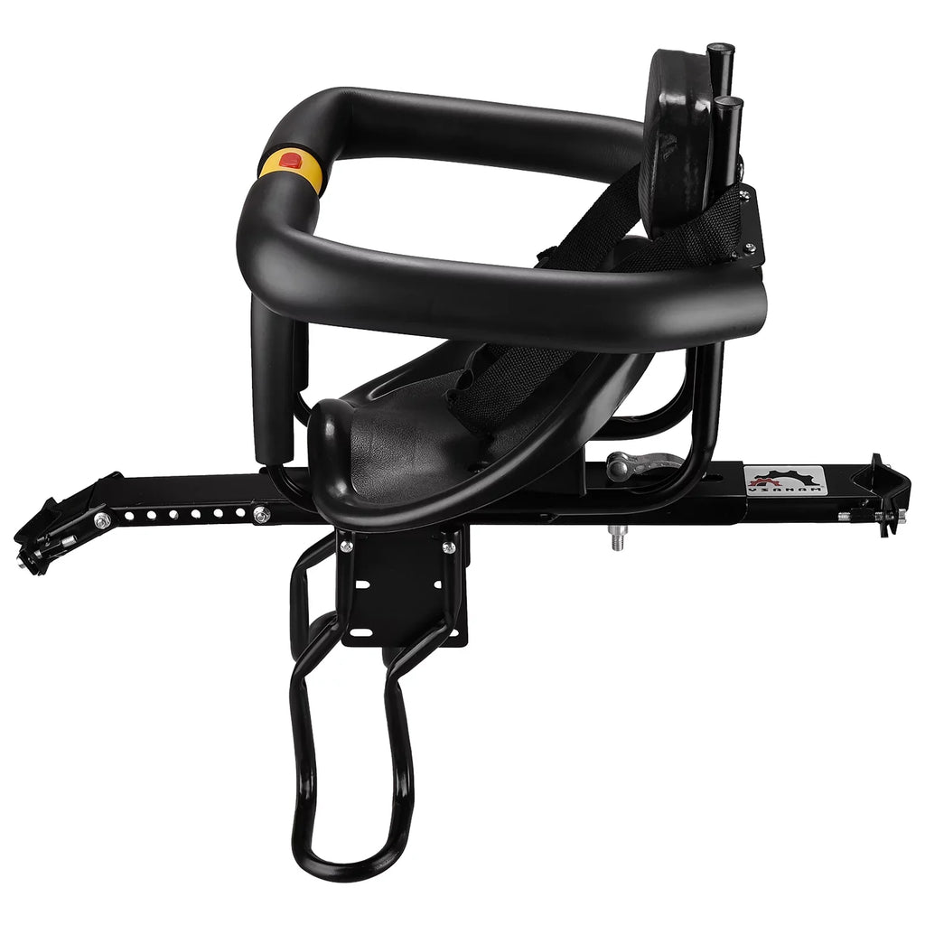 Safety Child Seat Bike Front Kids Saddle with Foot Pedals Support Back Rest Compatible with Bike Tube in Caliber 1.11.5in