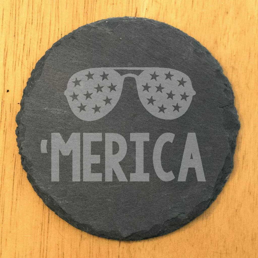 Sunglasses 'Merica Coasers - Round Slae - Se Of 5