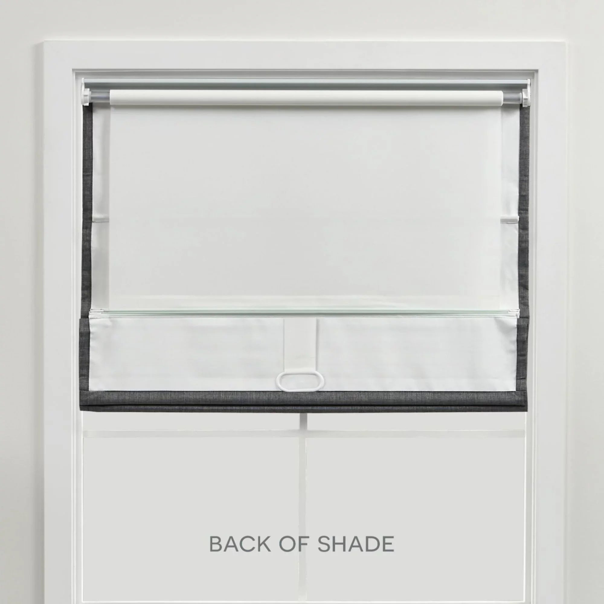 Exclusive Home Esme Total Blackout Roman Shade, 31"x64", Silver