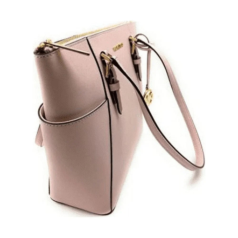 Michael Kors Charlotte Signature Leather Large Top Zip Tote Handbag Bag (Powder Blush Solid), Female