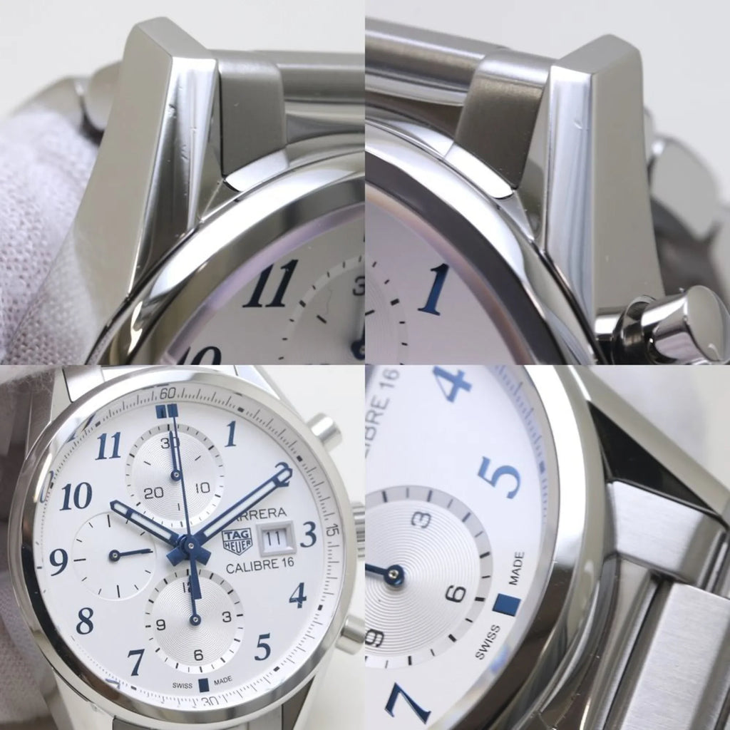 Pre-Owned TAG HEUER Carrera Chronograph Blue Edition CBK2114.BA0715 Stainless Steel Men's 39307 (Good)