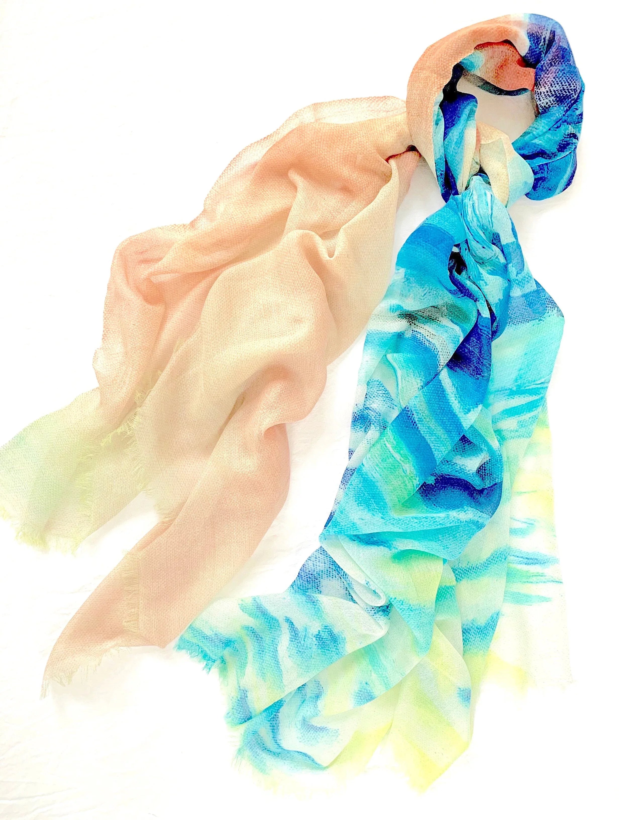 James Paul Cheung Women's Montauk Sunrise Lightweight Cashmere Scarf