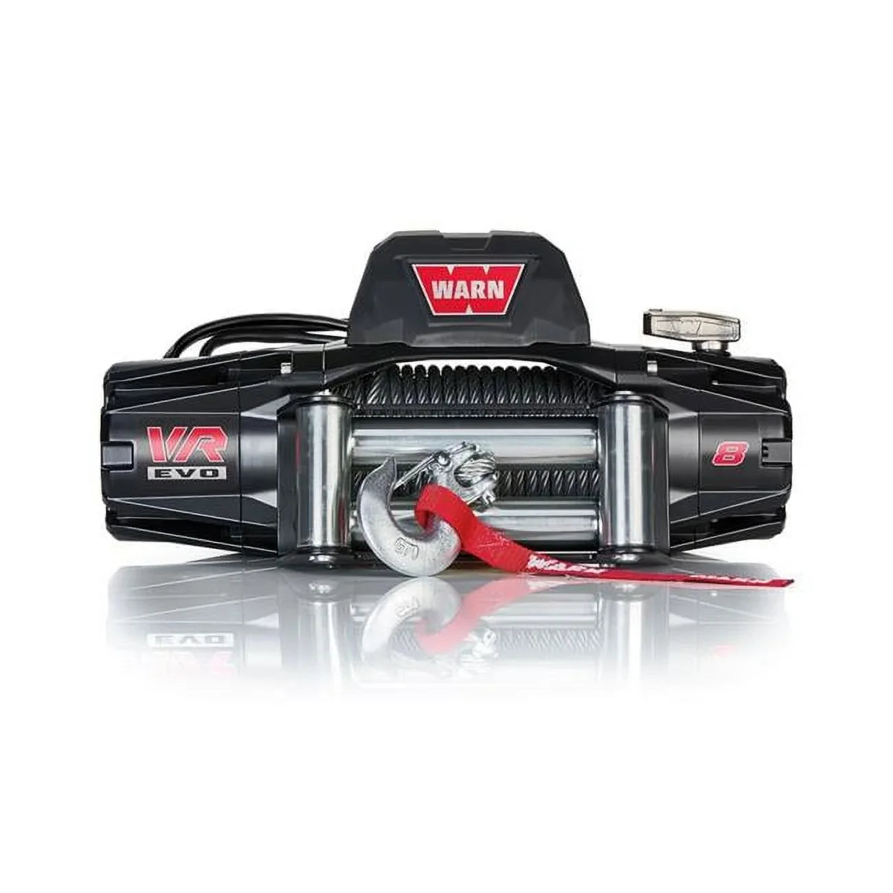 Warn  0.375 in x 90 ft. 12V VR EVO-8 Steel Rope Winch Kit with 12 ft. Fairlead Remote - 8K lbs