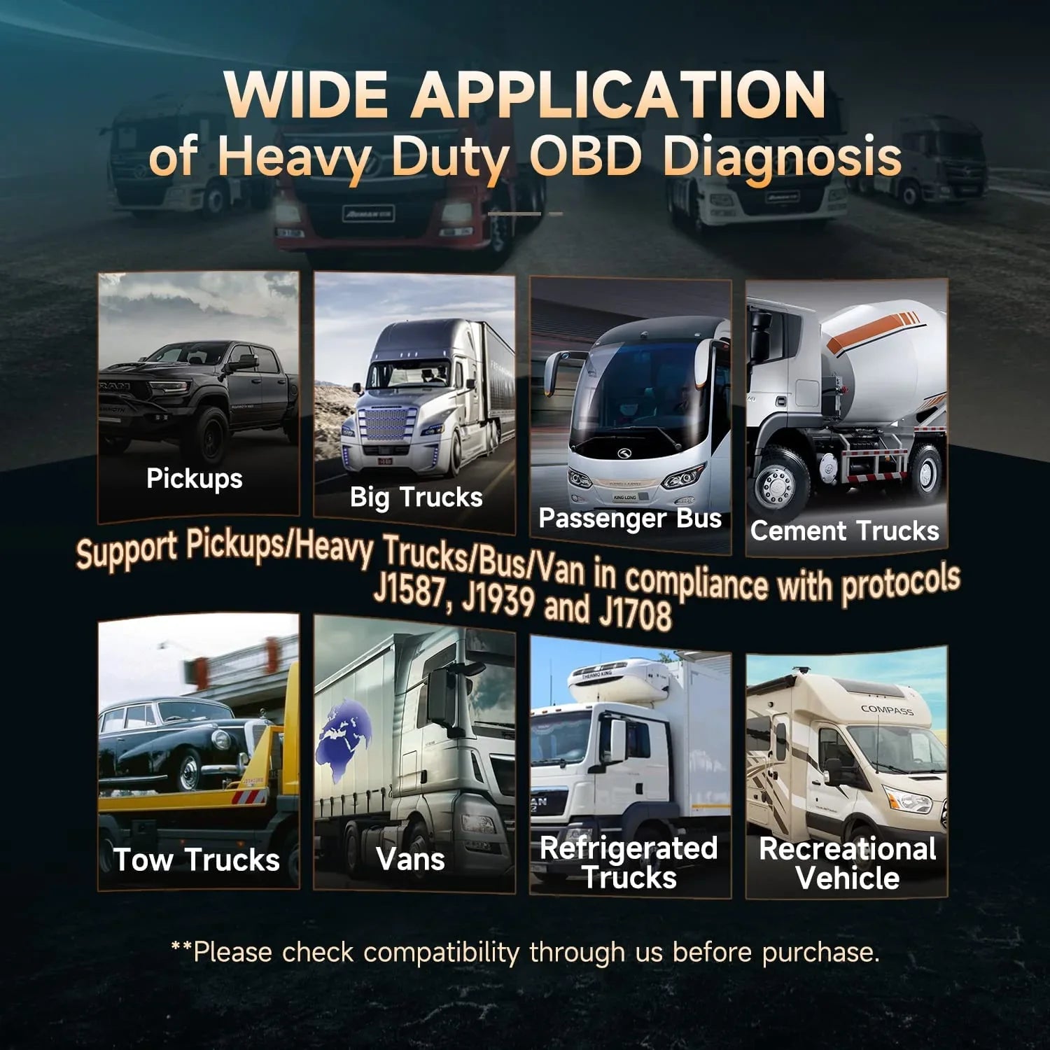 Romondes RD901 Heavy Duty Truck Scanner EOBD OBD2 Scan Tool HD OBD Diesel Scanner All System Diagnostic Tool with DPF Oil Light Reset HD Heavy Duty Truck OBD Car  2 in 1 Code Reader