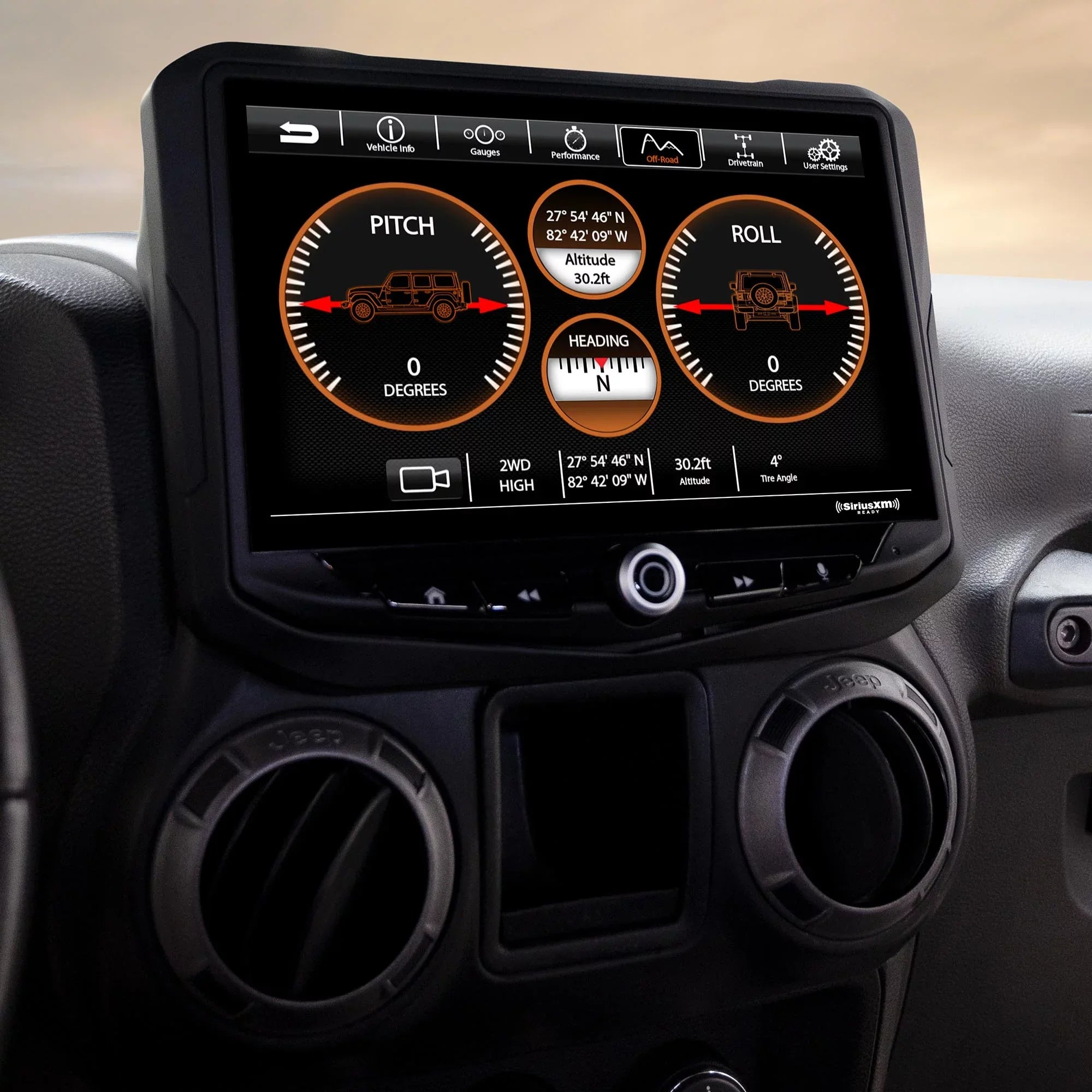 Stinger 2011-18 Wrangler JK Heigh10 10" In-dash Infotainment System with SR-JK11H Wrangler Flush-Mount Dash Kit and PCAM-JP Back Up Camera
