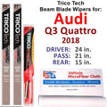 2018 Audi Q3 Quattro Beam Blade Wipers (Set of 3) w/Rear Wiper