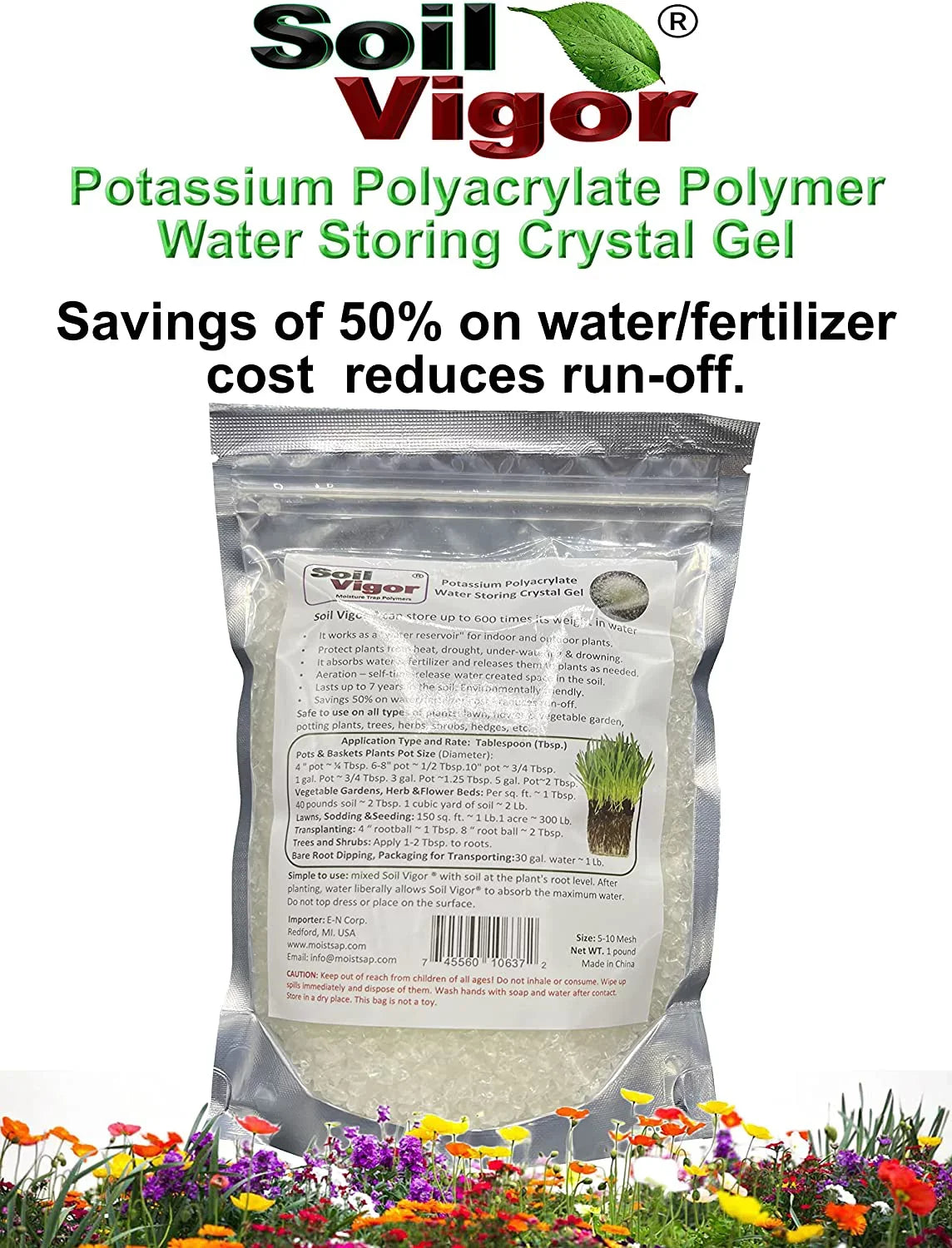 Potassium PolyacryLatitudee Keep Moisture and ReguLatitudee The ph of Soil for Plant 45 Pounds