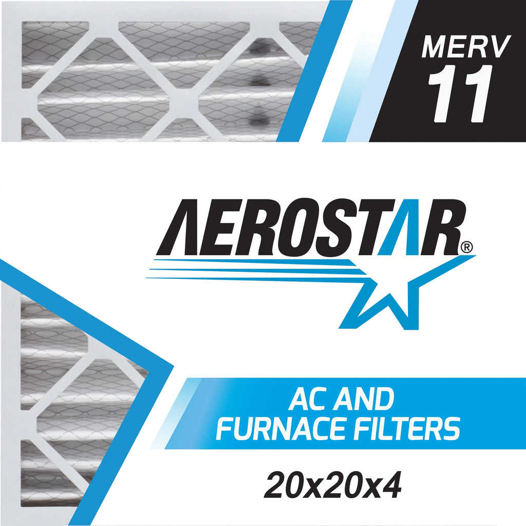 Aerostar 20x20x4 MERV  11,  Air Filter, 20 x 20 x 4, Box of 4