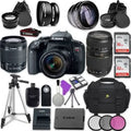 EOS Rebel T7i Digital SLR Camera w/ EF-S 18-55mm IS STM Lens||Tamron Zoom Telephoto AF 70-300mm f/4-5.6 Autofocus Lens ||Accessory Bundle