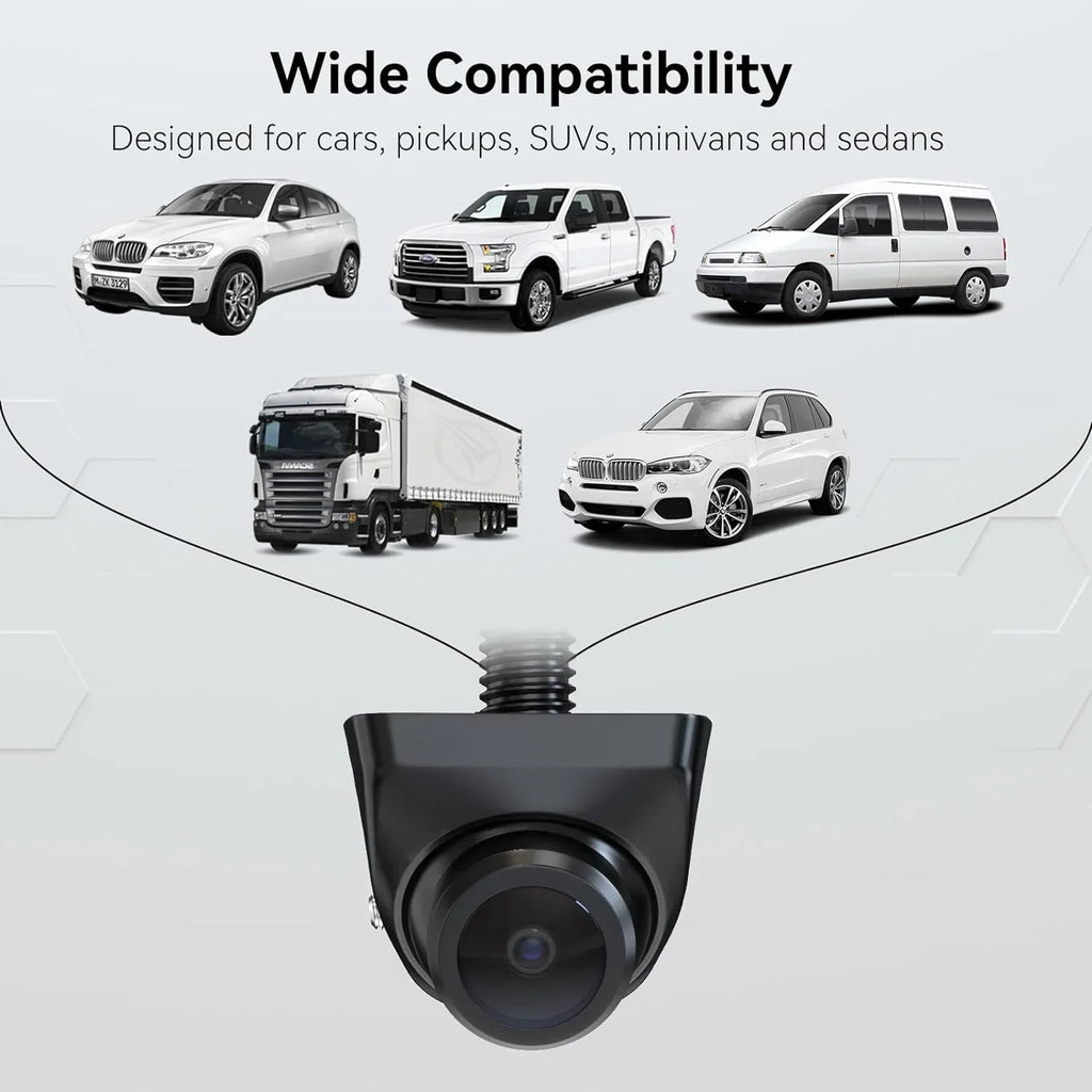 eRapta Backup Camera 360°Rotatable Night Vision Waterproof  Rear/Front/Side View Camera for Pickup Truck Car SUV Minivan and Sedans